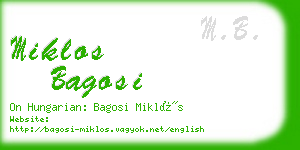 miklos bagosi business card